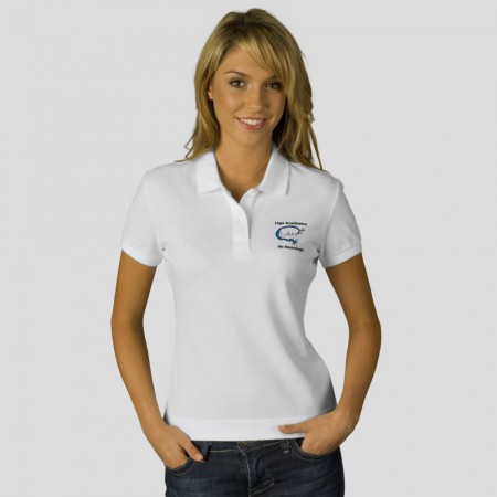 Camisa Polo Feminina - Branca (símbolo da LAN bordado)